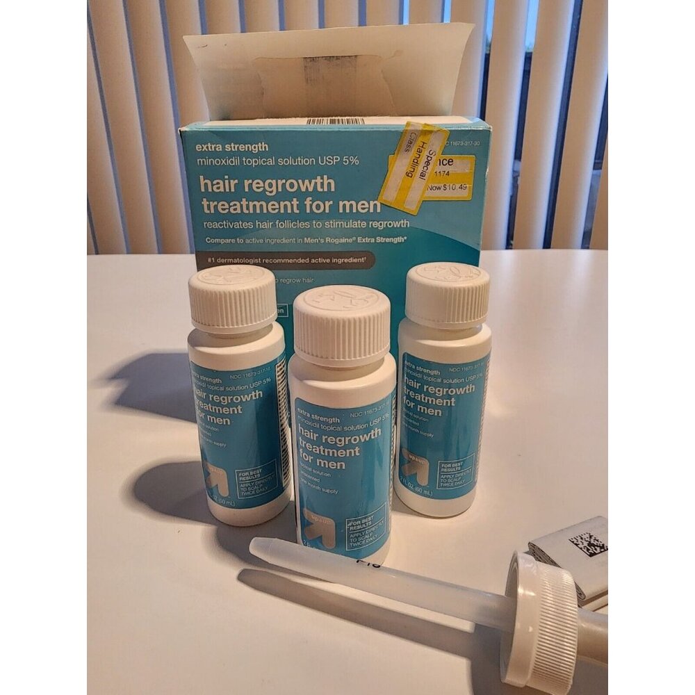 Extra Strength Minoxidil 5% w/v Hair Regrowth Treatment for Men 3 Month Supply